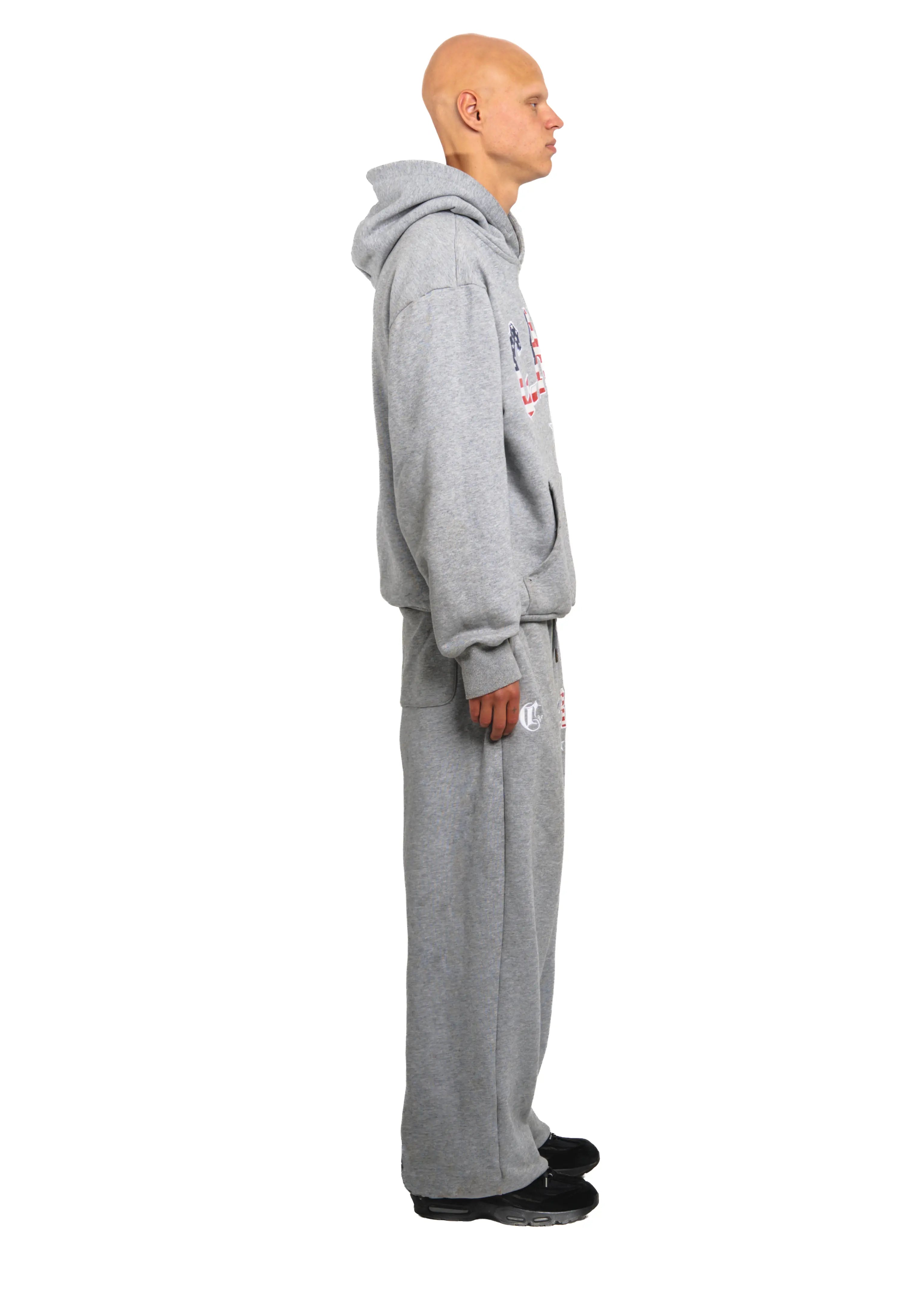 GREY US FLAG CRV SWEATPANTS