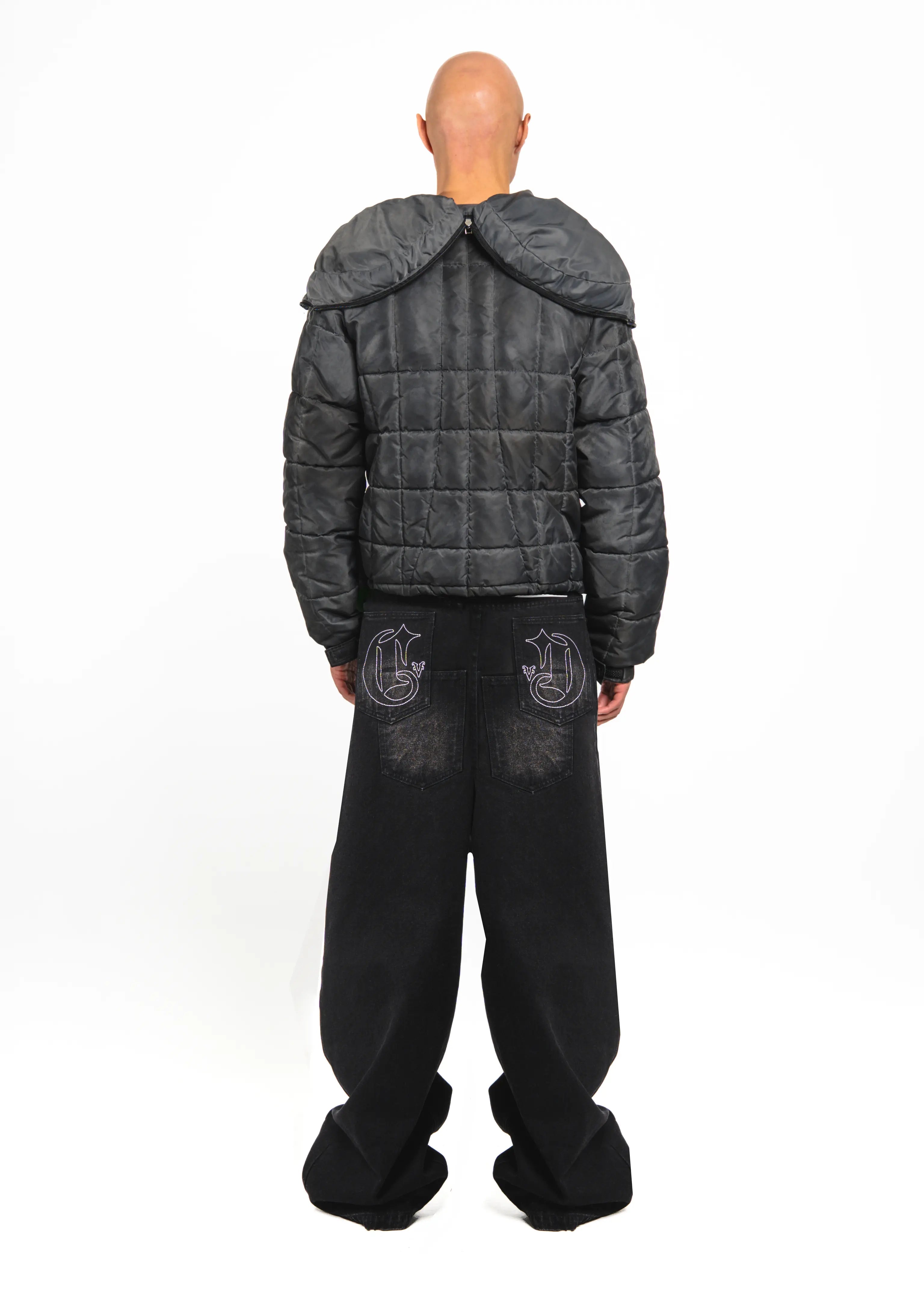 SHADOW GREY SPLIT PUFFER