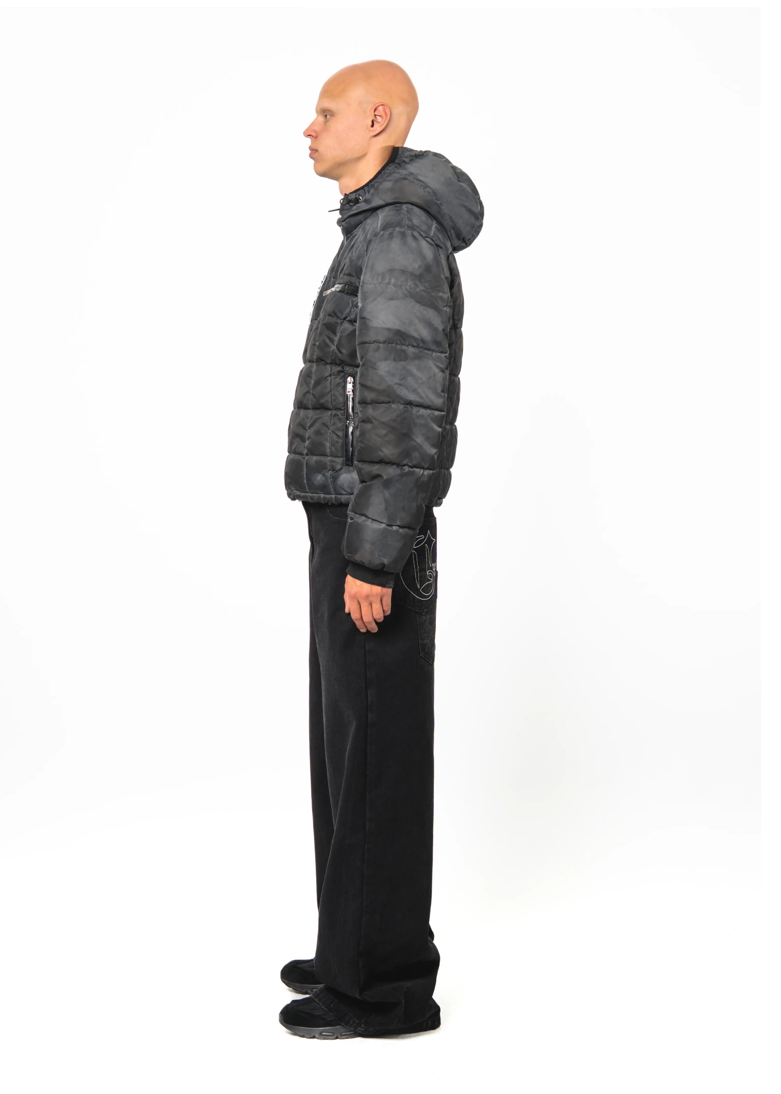 SHADOW GREY SPLIT PUFFER