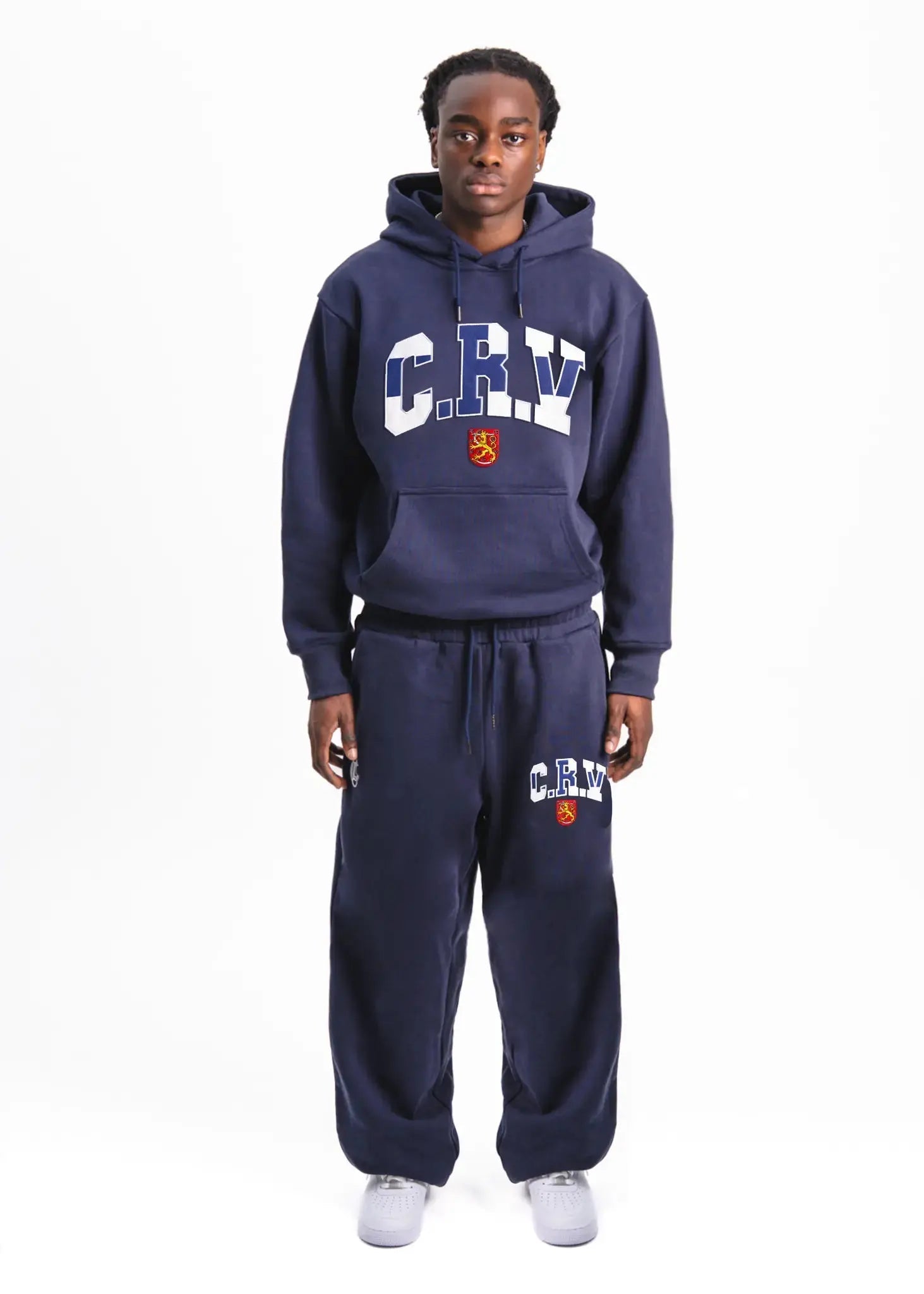 NAVY FINLAND FLAG SWEATPANTS