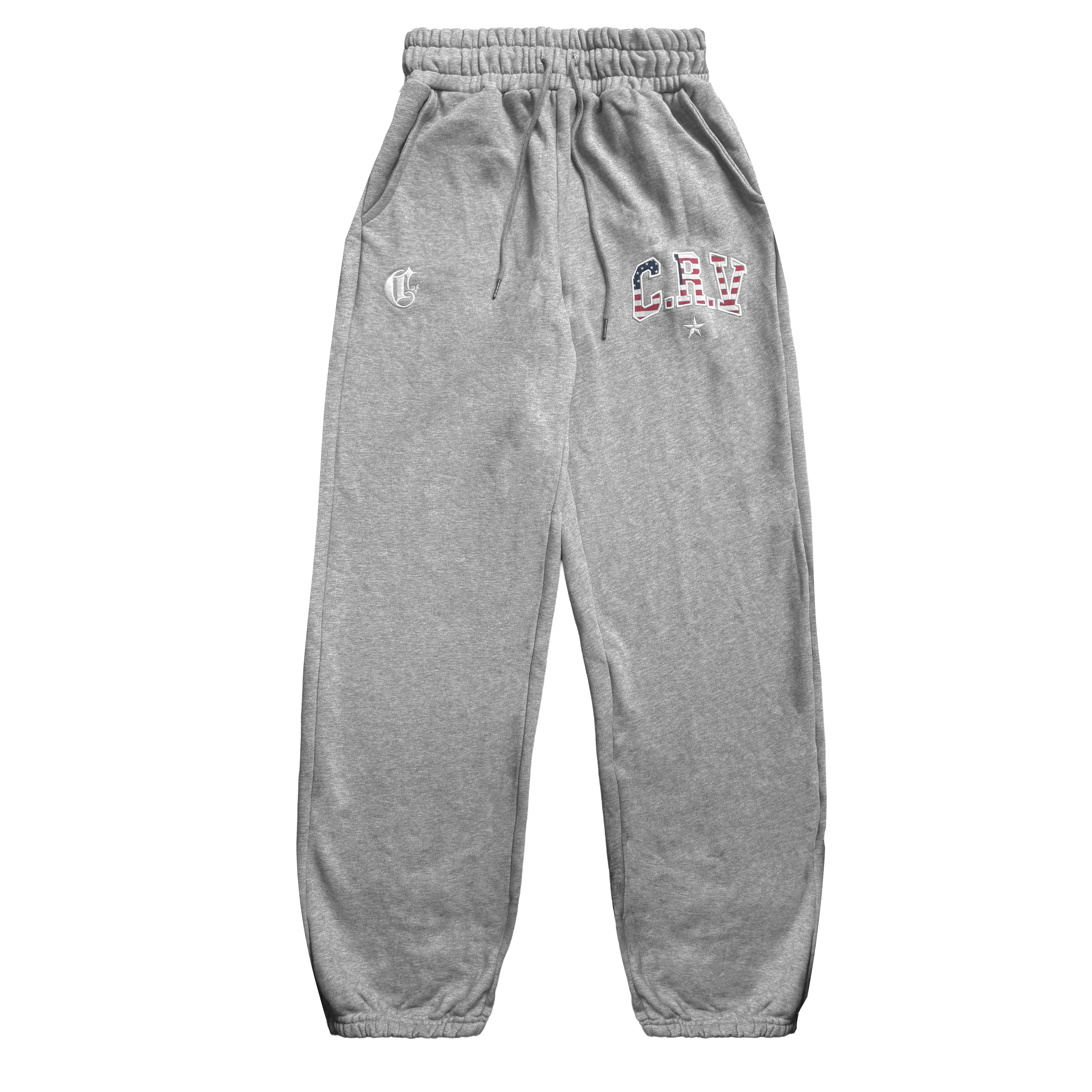 GREY US FLAG CRV SWEATPANTS