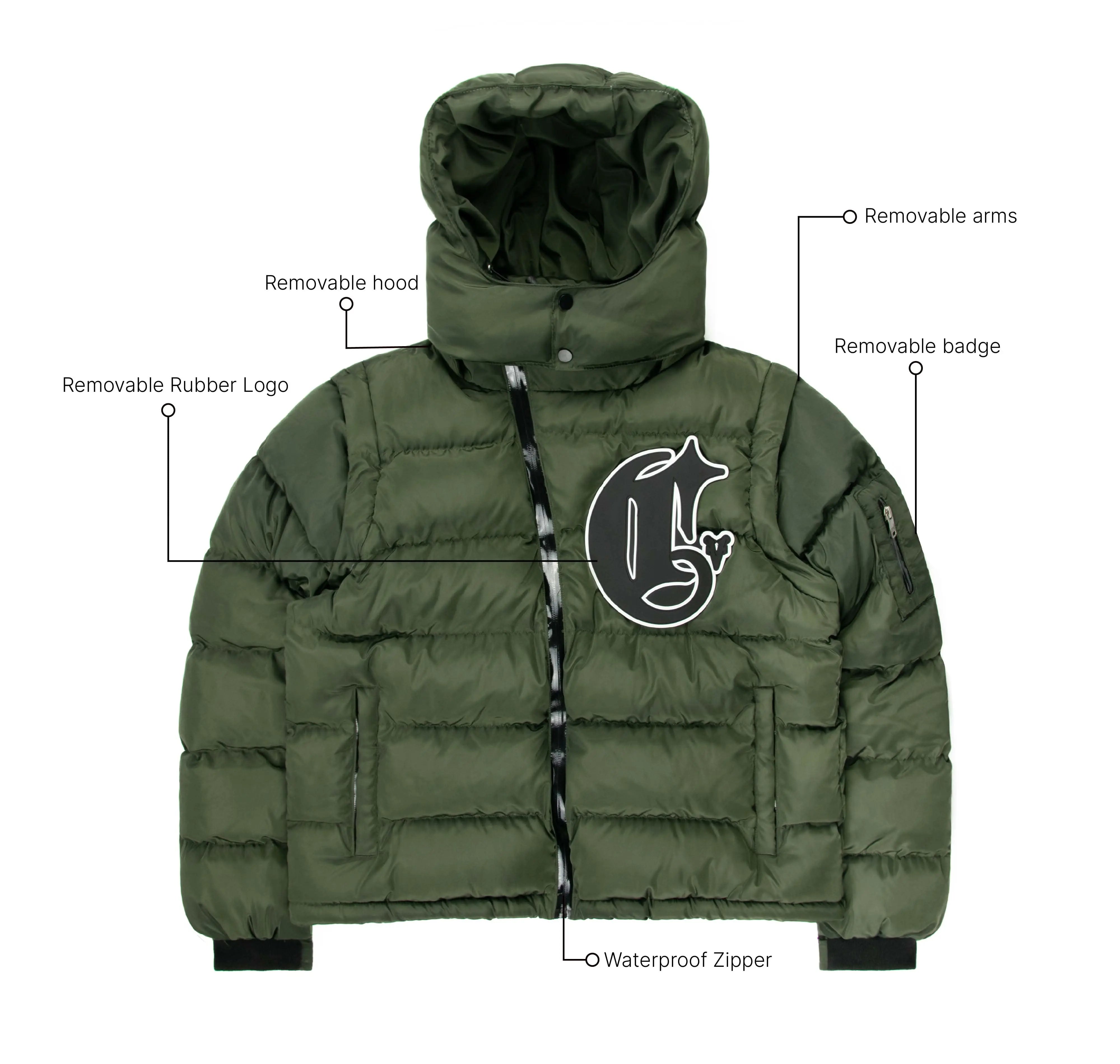 Green Technical Puffer