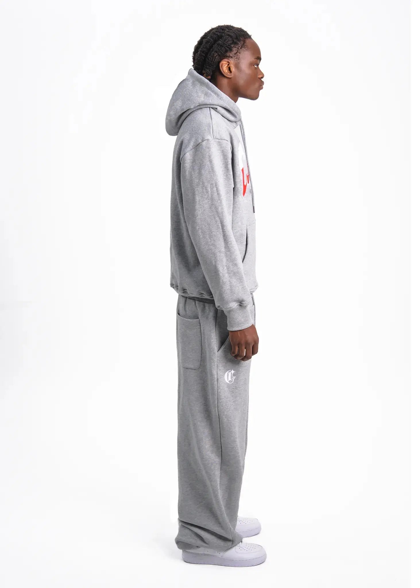 GREY POLAND FLAG CRV SWEATPANTS
