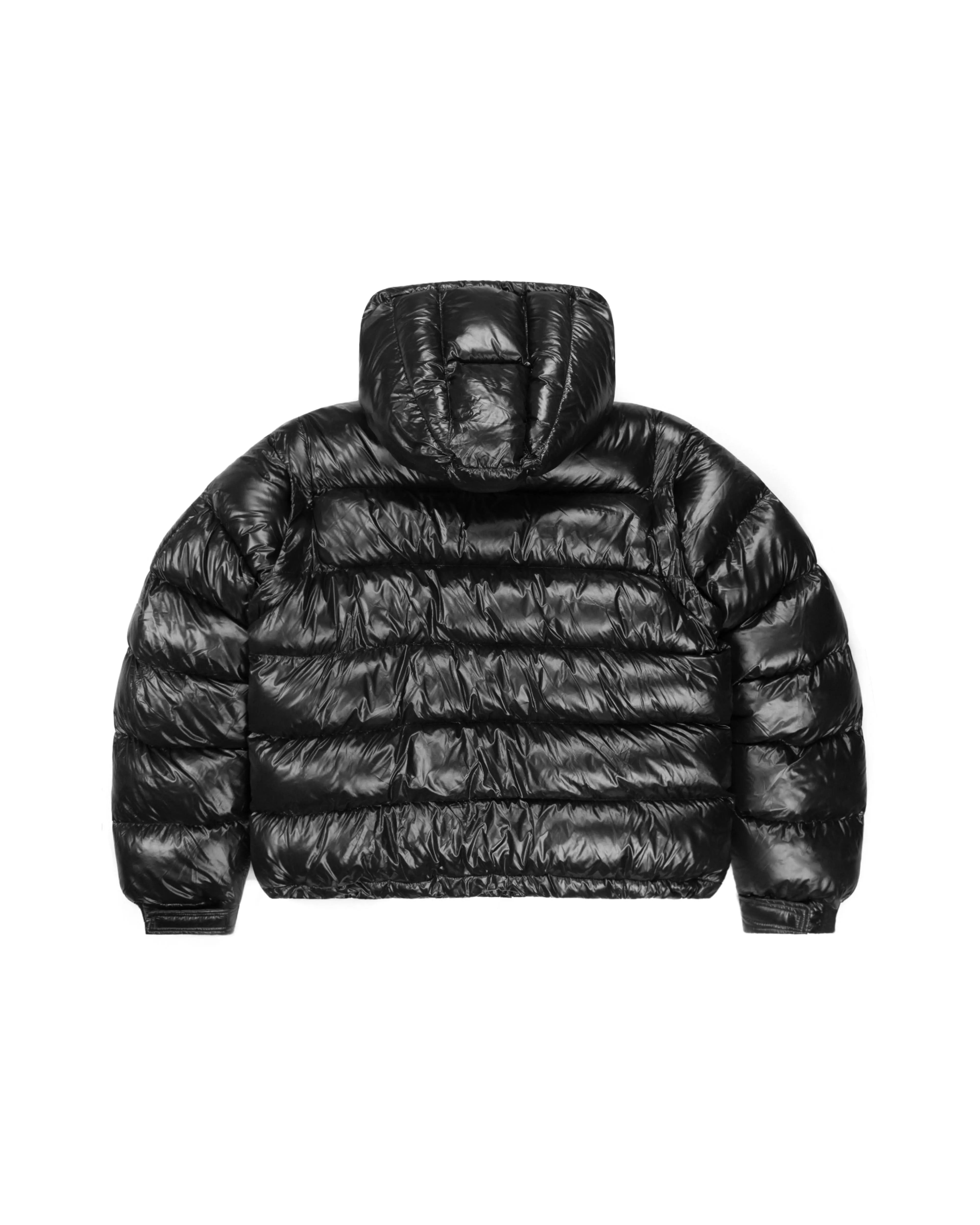 Shiny Black Technical Puffer