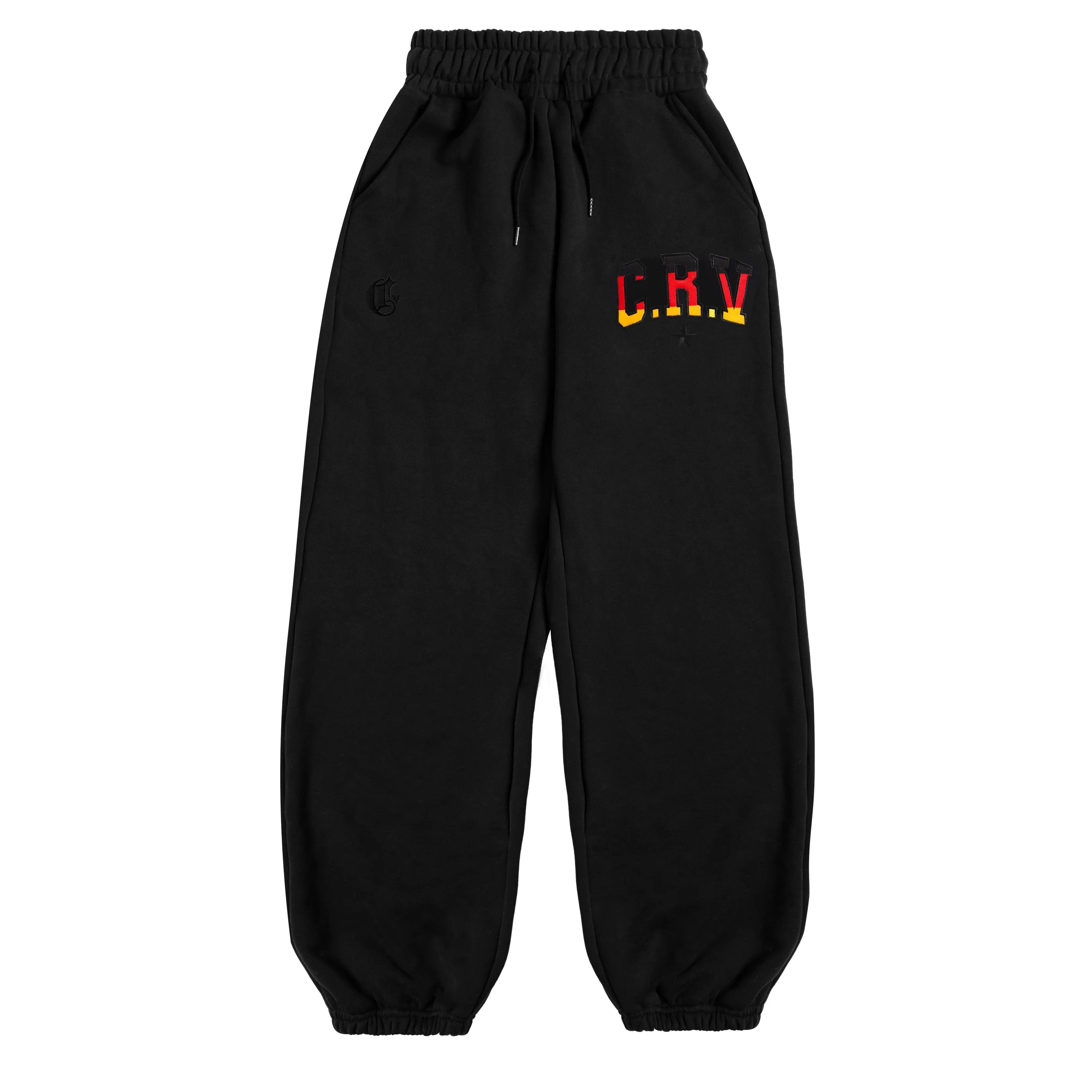 BLACK GERMAN FLAG CRV SWEATPANTS