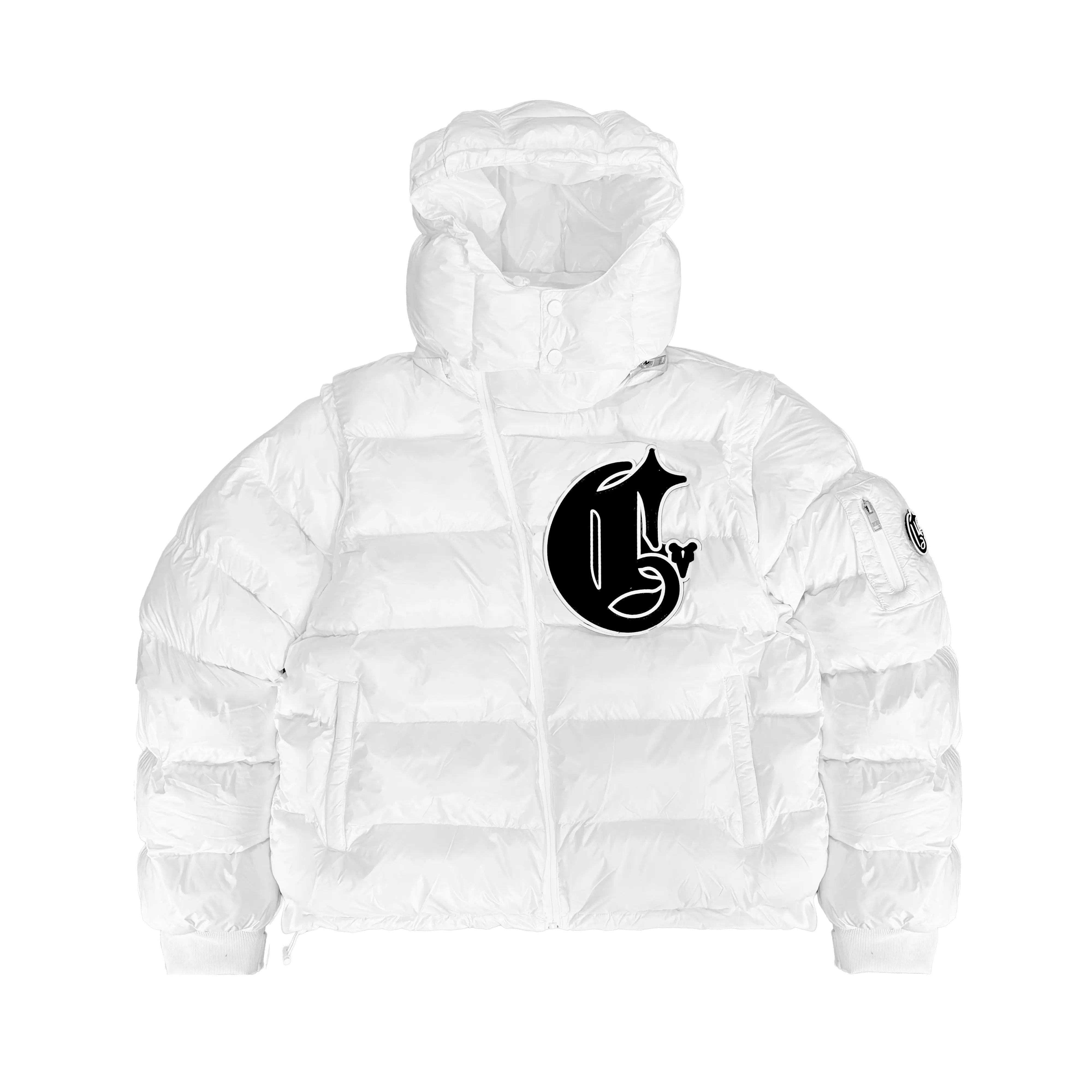 Shiny White Technical Jacket