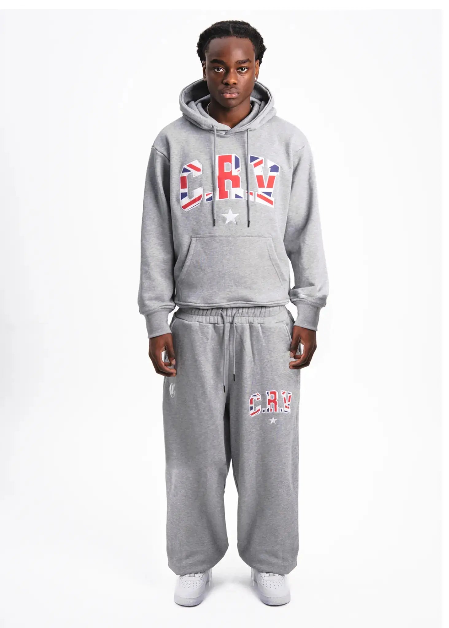 GREY UK FLAG CRV SWEATPANTS