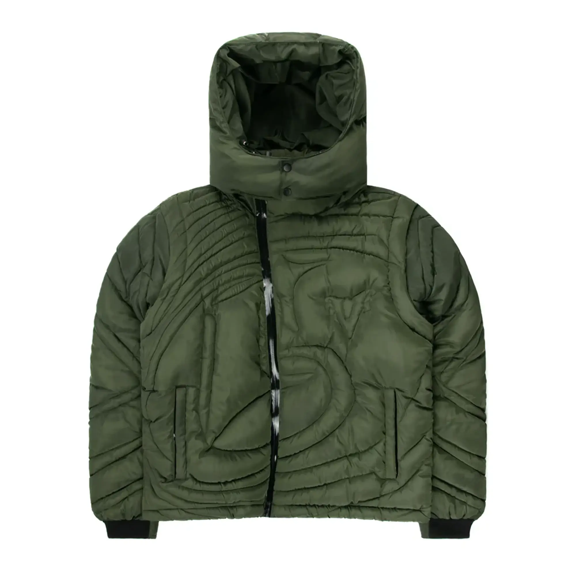 Green Embossed Puffer