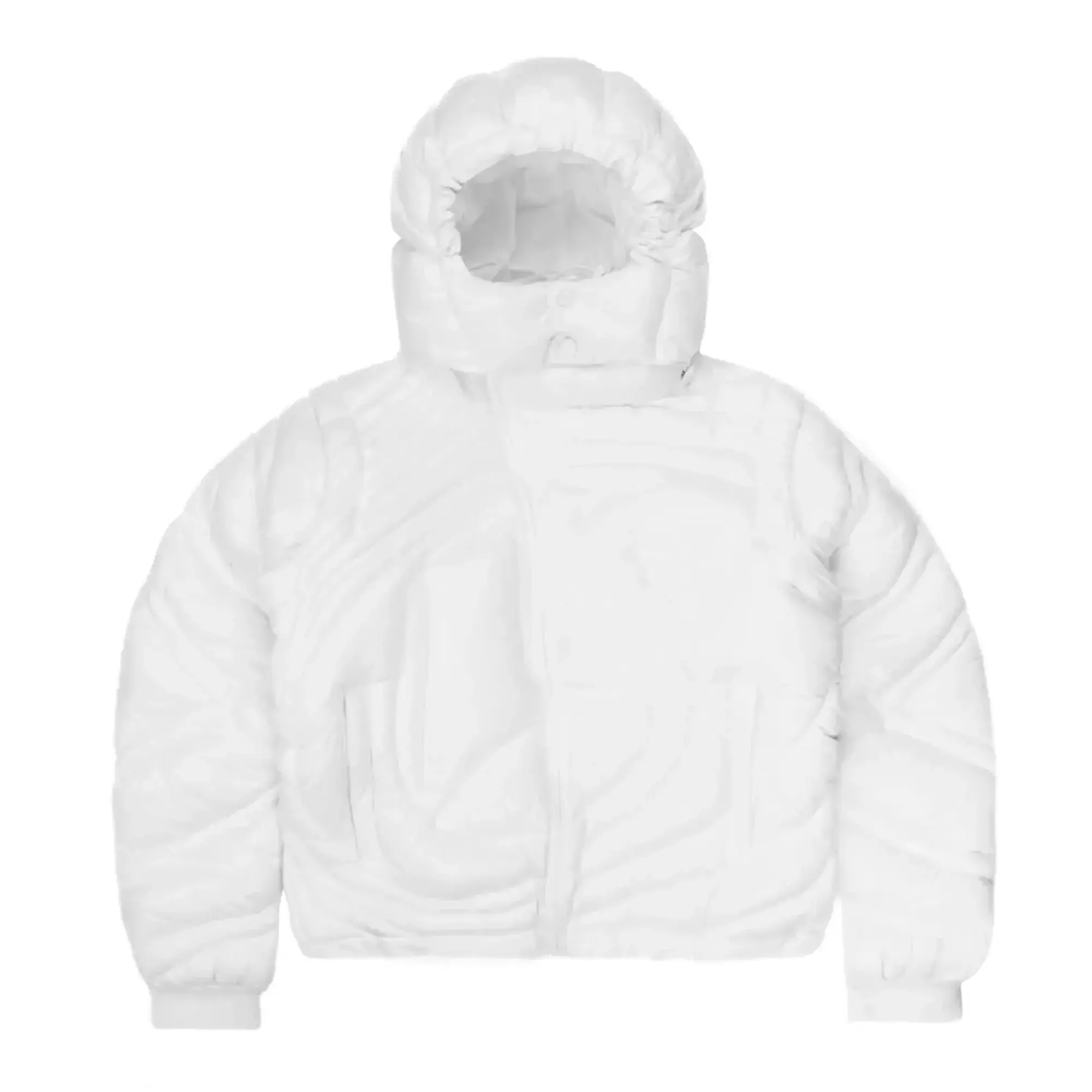 Shiny White Embossed Puffer